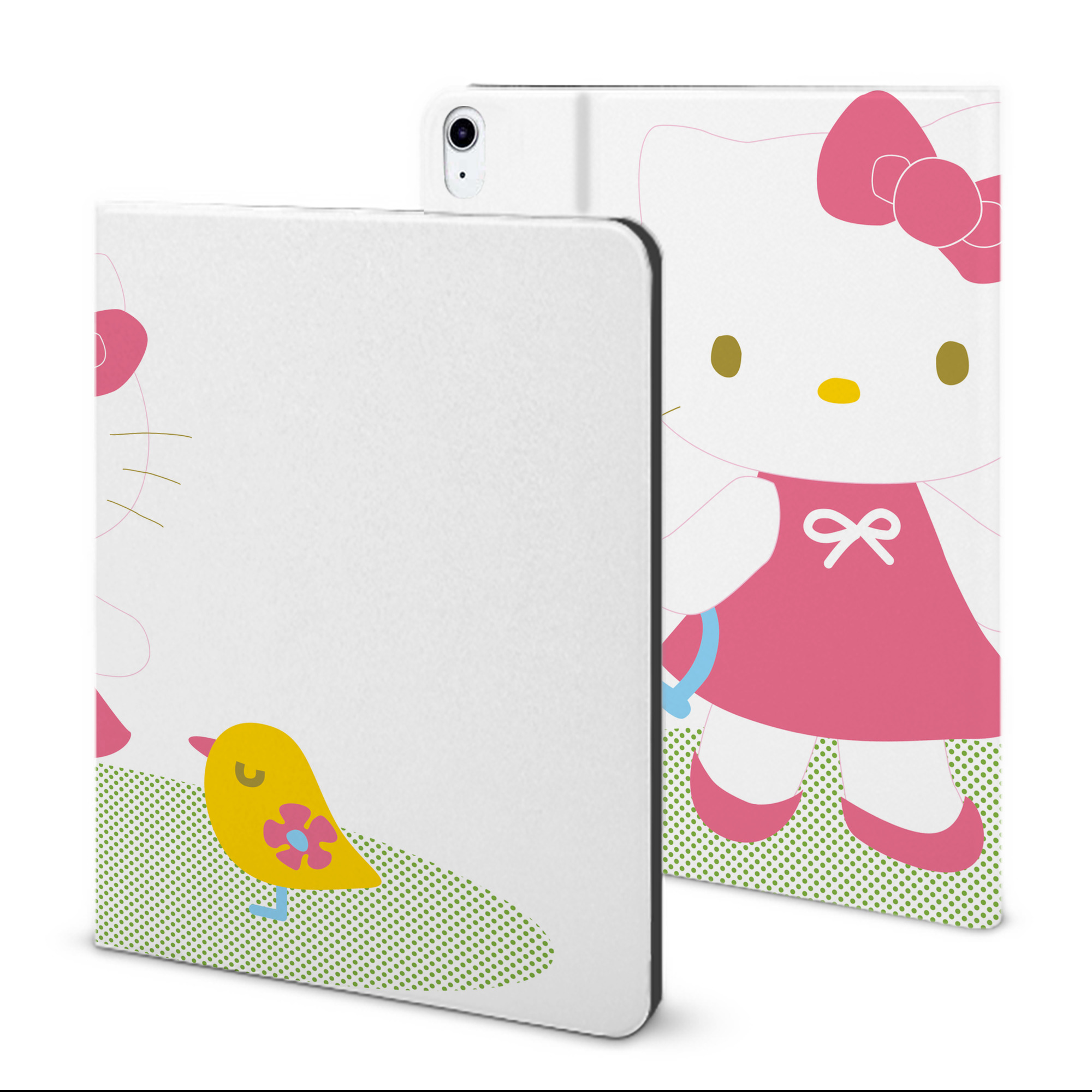 （画像用） Hello Kitty ハローキティ IPad ケース ブック型 PUレザー TPU 耐衝撃 軽量 薄型 ペン収納なし 全面保護 IPad 各モデル対応
